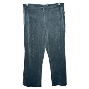 Catalina Petite NWT Y2K Velour Wide Leg Sweatpants Extra Large Gray Drawstring